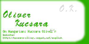 oliver kucsara business card